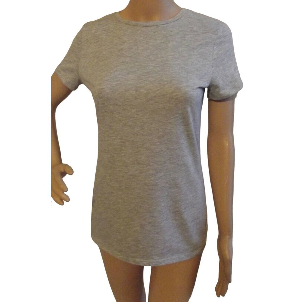 EXPRESS XS Gray Heathered Tee t-shirt top (X-Small 0-2)